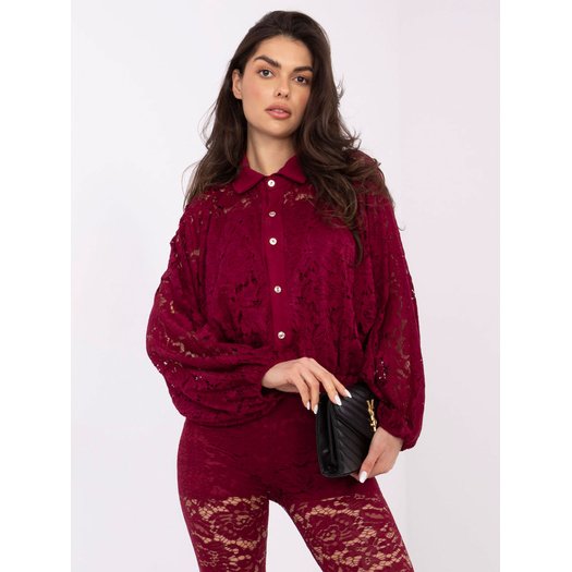 Koszula-MI-KS-C239.78-bordowy 1