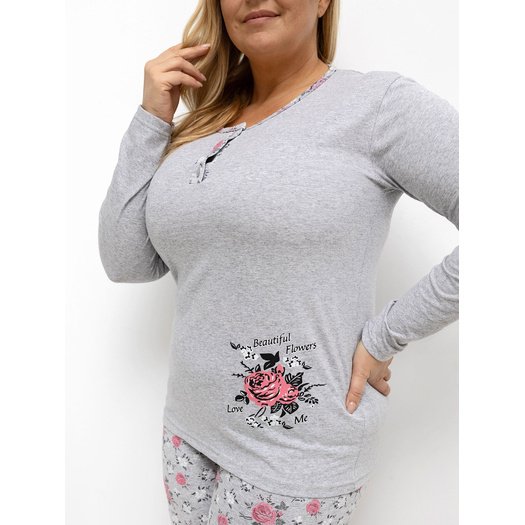 Piżama-DU-PI-FP-503.47-szary 1