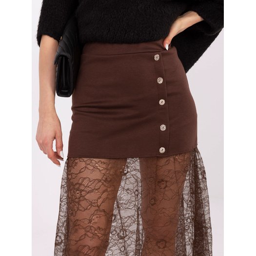 Spódnica-MI-SD-3292.09P-brązowy 3