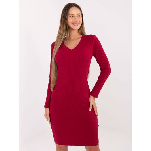 Sukienka-RV-SK-A1050.08-bordowy