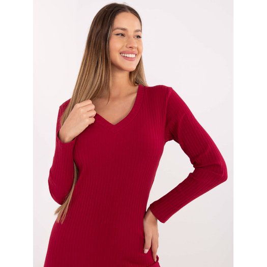 Sukienka-RV-SK-A1050.08-bordowy 1