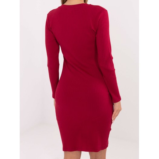 Sukienka-RV-SK-A1050.08-bordowy 2