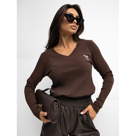 Bluzka-RV-BZ-A1056.11-ciemny brązowy 3