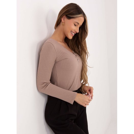 Bluzka-RV-BZ-A1045.99-ciemny bezowy 1