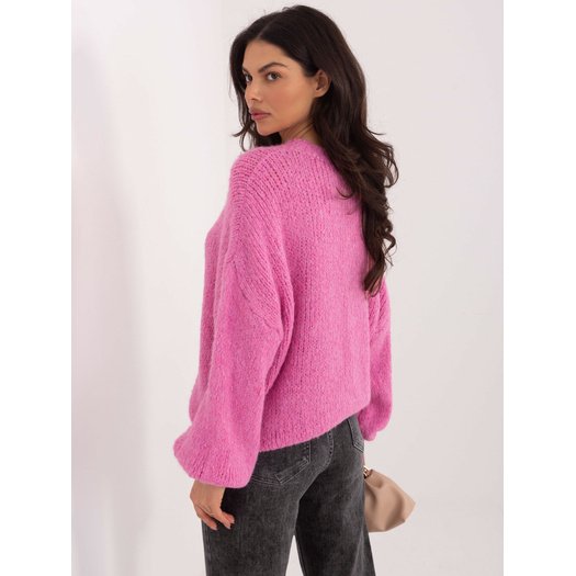 Sweter-MI-SW-1909.68-ciemny różowy