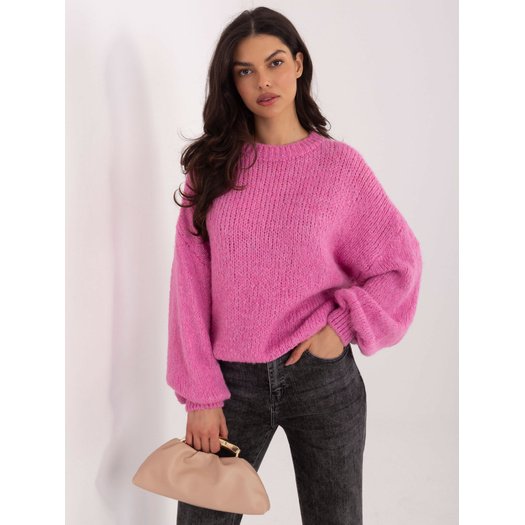 Sweter-MI-SW-1909.68-ciemny różowy 2