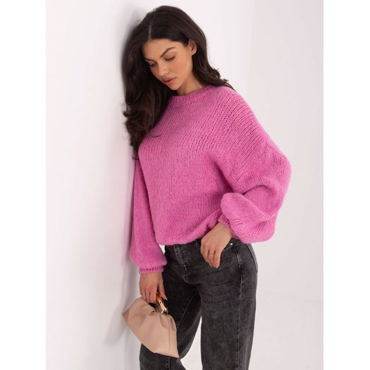 Sweter-MI-SW-1909.68-ciemny różowy 3
