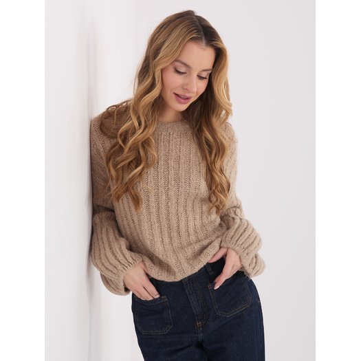 Sweter-MI-SW-1215.51-ciemny bezowy 3