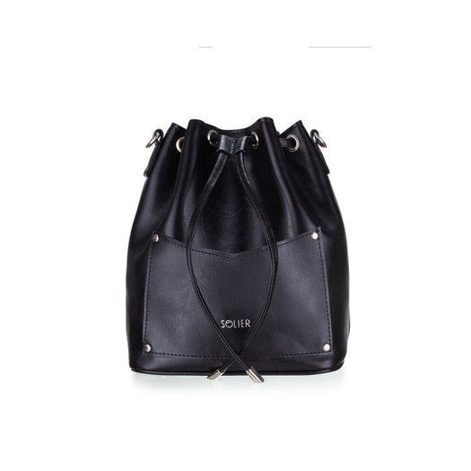 Genuine leather woman s messenger bag Nea FL19 black 2