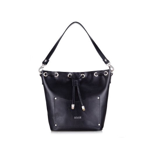 Genuine leather woman s messenger bag Nea FL19 black 7