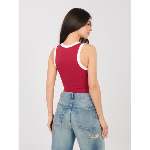 Top-D16197AJ02864A-ciemny czerwony