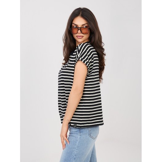 T-shirt-D12127M02858A-czarny