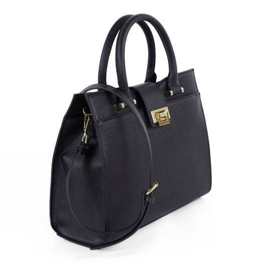 Torba weekendowa podr&oacute;żna sk&oacute;rzana Solier SL39 Astrin czarna 2