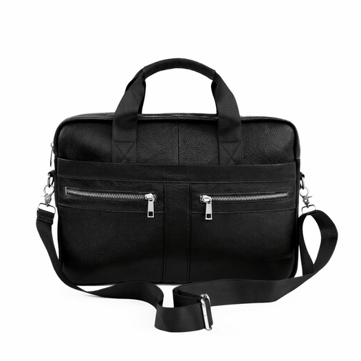 Genuine leather woman s laptop bag FL25 black with snake pattern