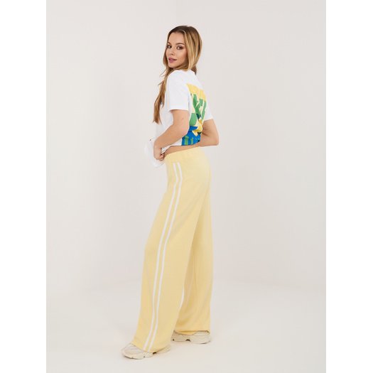 Spodnie dresowe-RV-DR-A1239.98-jasny ż&oacute;łty