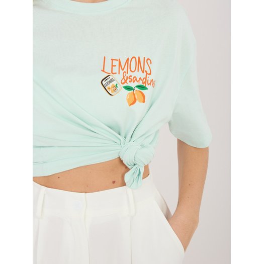 T-shirt-D12022AJ02645AD-mietowy