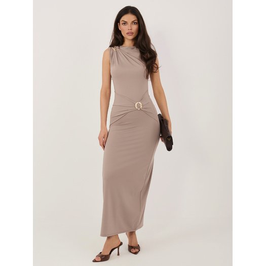 Sukienka-IT-SK-22392.21-ciemny bezowy 4