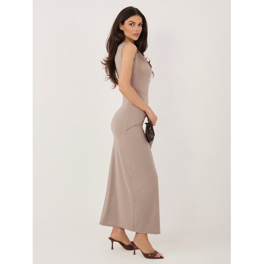 Sukienka-IT-SK-22392.21-ciemny bezowy 3