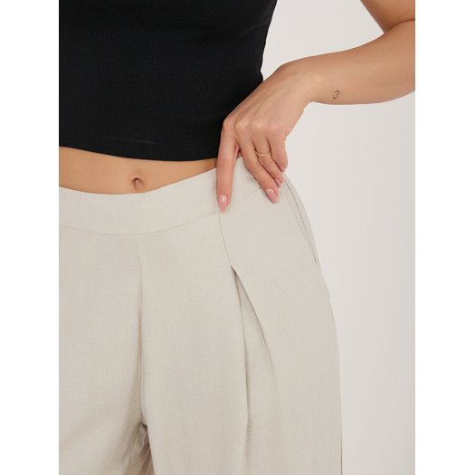Spodnie-D60103M62449E1-jasny beżowy 4
