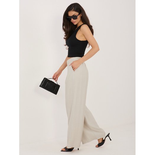 Spodnie-D60103M62449E1-jasny beżowy 1