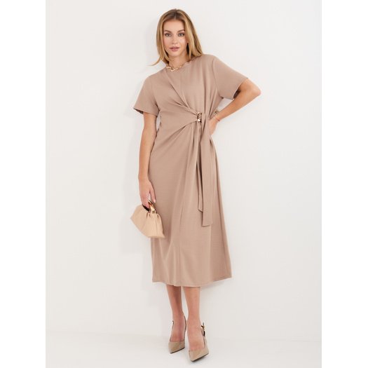 Sukienka-MI-SK-A5449.92-ciemny bezowy
