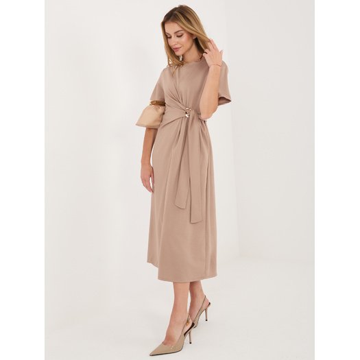 Sukienka-MI-SK-A5449.92-ciemny bezowy 4