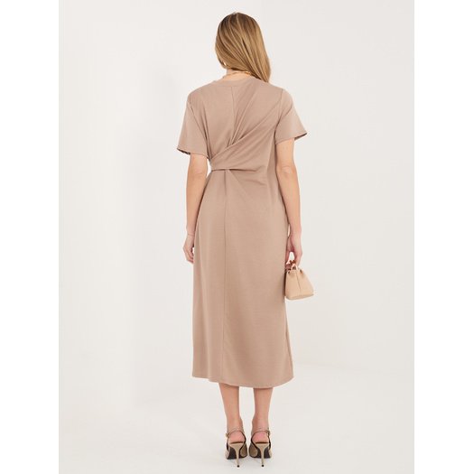 Sukienka-MI-SK-A5449.92-ciemny bezowy 3