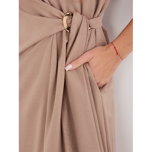 Sukienka-MI-SK-A5449.92-ciemny bezowy 6