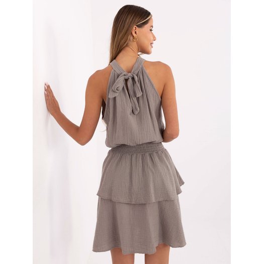 Sukienka-MI-SK-92166.71P-ciemny bezowy