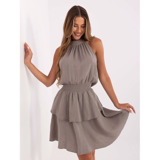 Sukienka-MI-SK-92166.71P-ciemny bezowy 2