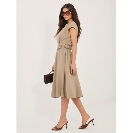 Sukienka-MI-SK-3430-1.01-ciemny bezowy 1