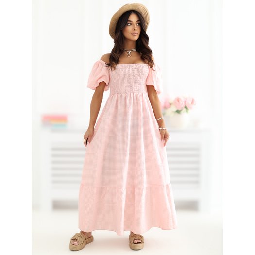 Sukienka-IR-SK-2802.18-brzoskwiniowy 1