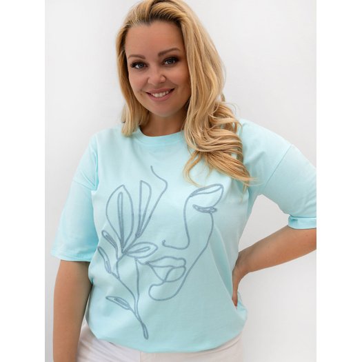 T-shirt-RV-TS-A1331.29P-mietowy 2