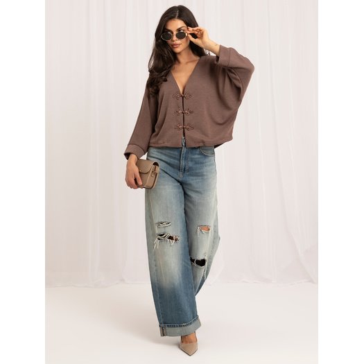 Sweter-MI-SW-3544.79-ciemny bezowy