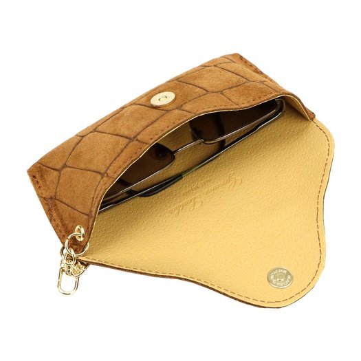 Leather Glasses Case Florence BRE-13 CROCO