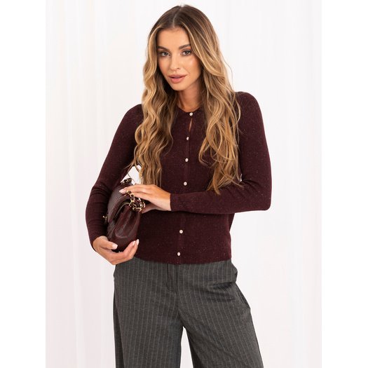 Sweter-PM-SW-SF391.28-bordowy