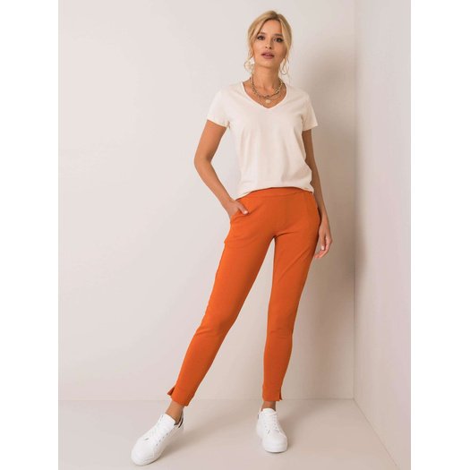 Sportinės kelnės-RV-DR-5222.59-tamsiai oranžinės spalvos