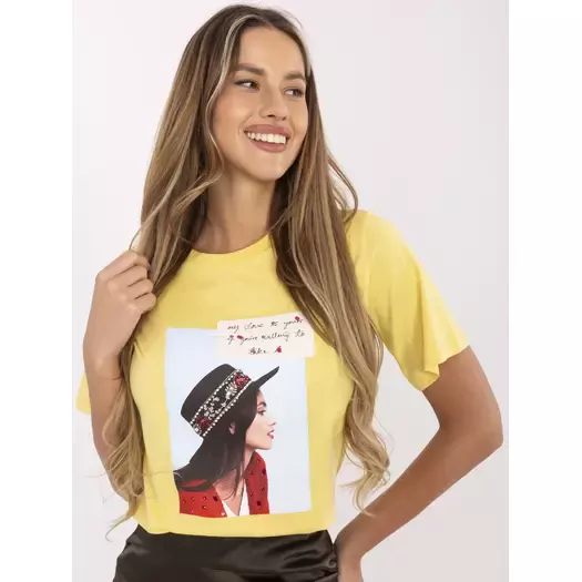 T-shirt-PM-TS-SS21TX64.32-żółty