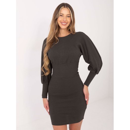 Suknelė-RV-SK-6079.65-tamsus chaki 14