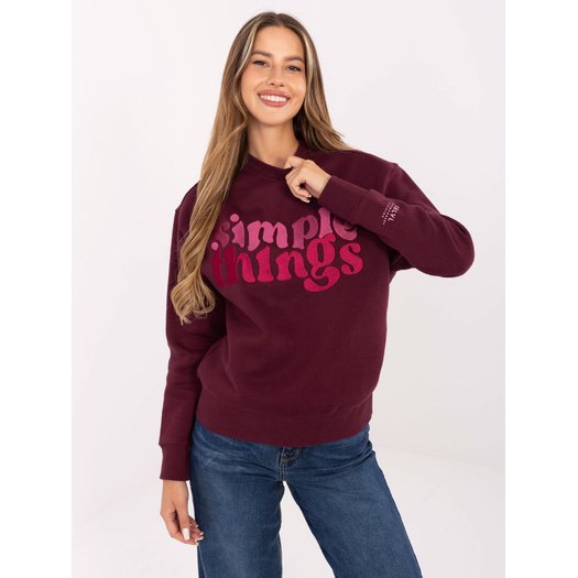 Bluza-D10608BC02801A4NO-bordowy 1