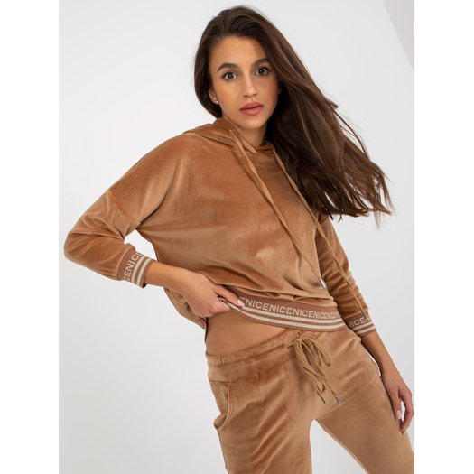 Veliūrinis komplektas moterims RV-KMPL-8286.40-camelowy
