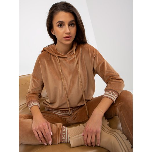 Veliūrinis komplektas moterims RV-KMPL-8286.40-camelowy