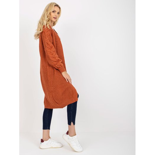 Cardigan-LO-SW-LK-3001.82P-tamsiai oranžinė