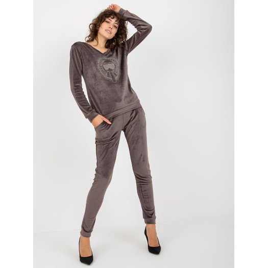 Veliūrinis komplektas moterims RV-KMPL-8442.23P-ciemny szary 4