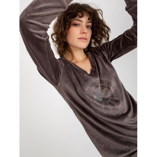 Veliūrinis komplektas moterims RV-KMPL-8442.23P-ciemny szary 6