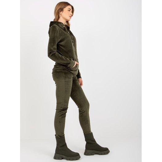 Veliūrinis treningas moterims  RV-KMPL-6087-2.31X-khaki