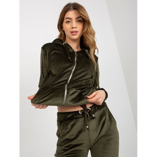 Veliūrinis treningas moterims  RV-KMPL-6087-2.31X-khaki