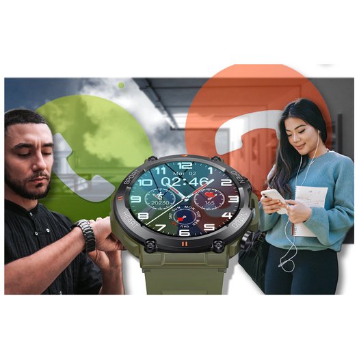 SMARTWATCH MĘSKI Gravity GT7-3 PRO - WYKONYWANIE POŁĄCZEŃ, PULSOKSYMETR (sg018c)
