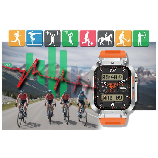 Išmanusis laikrodis vyrams Gravity GT6-4 - Skambinimo funkcija, MONITOR SNU (sg020d)