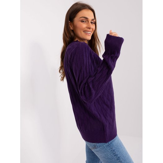 Sweter-AT-SW-2326.37X-ciemny fioletowy 1